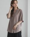 nAvy SARARI スキッパー5分袖ブラウス レディース