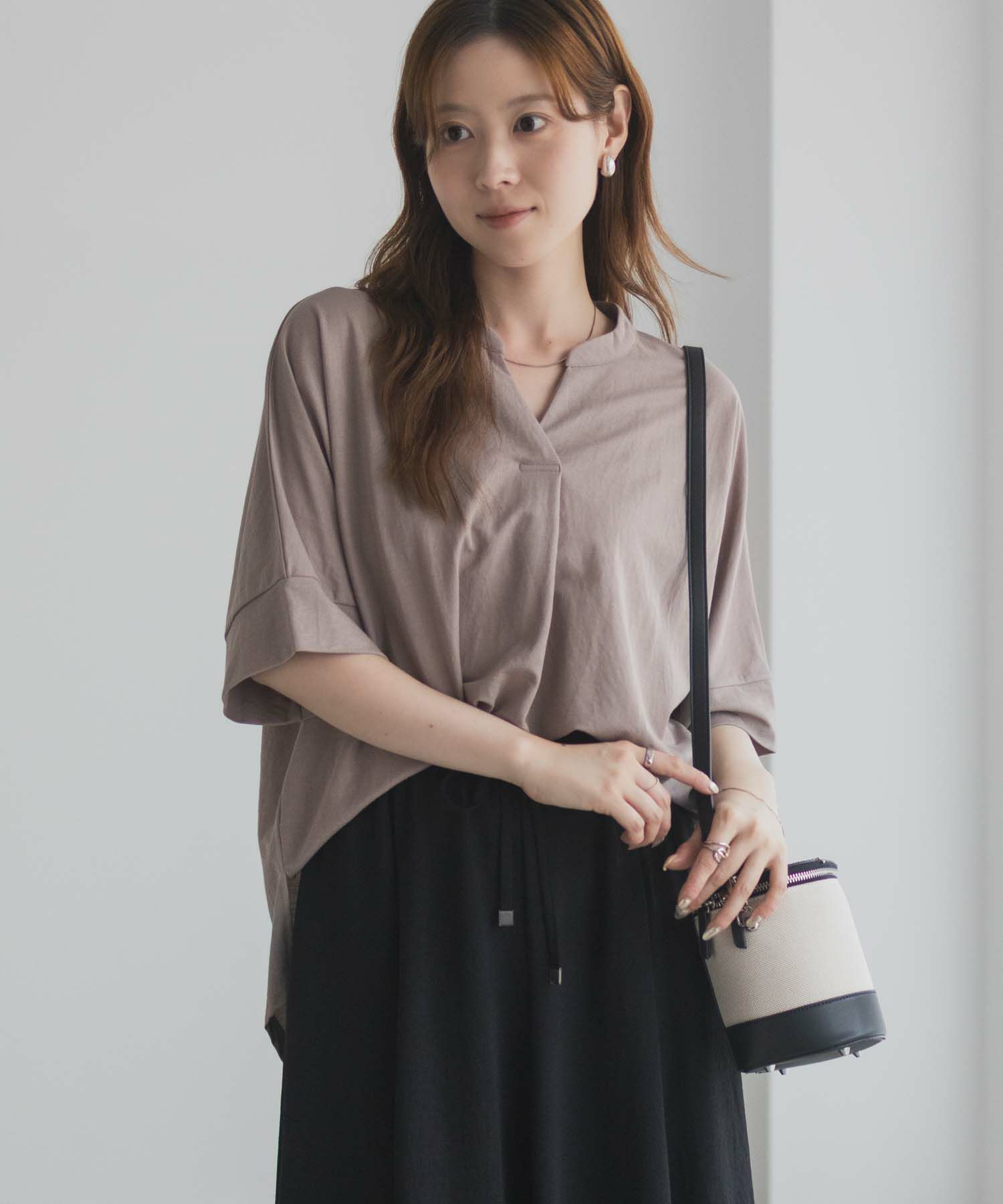 nAvy SARARI  スキッパー5分袖ブラウス レディース商品サムネイル-23