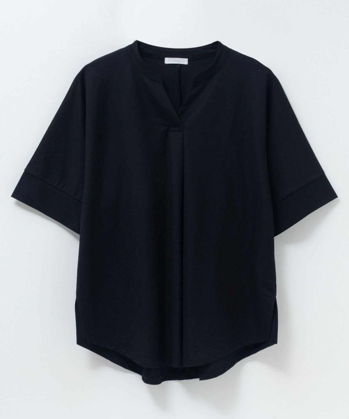 nAvy SARARI スキッパー5分袖ブラウス レディース