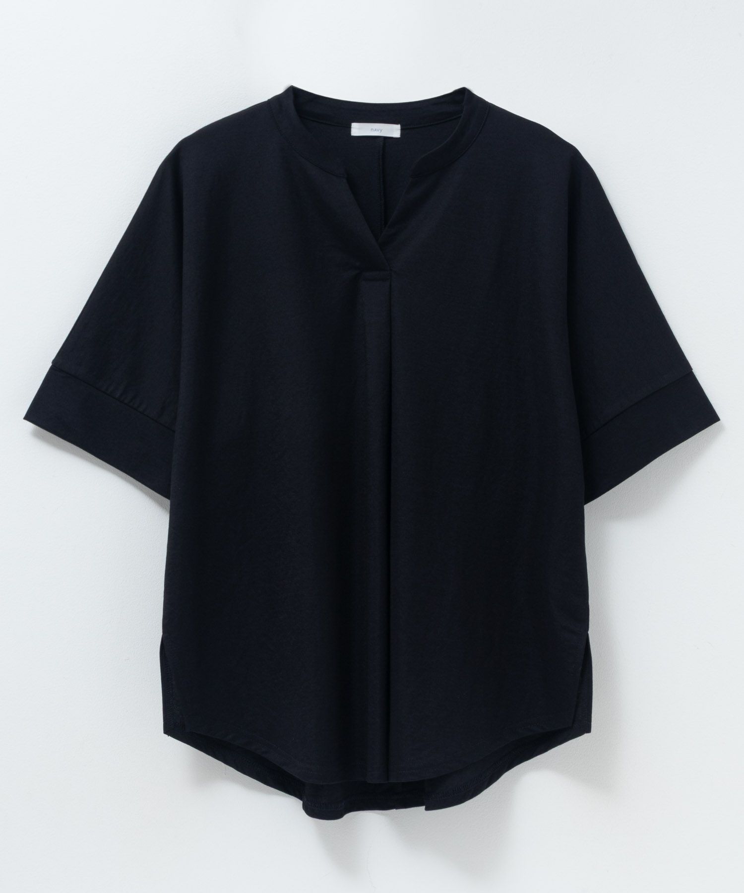 nAvy SARARI スキッパー5分袖ブラウス レディース