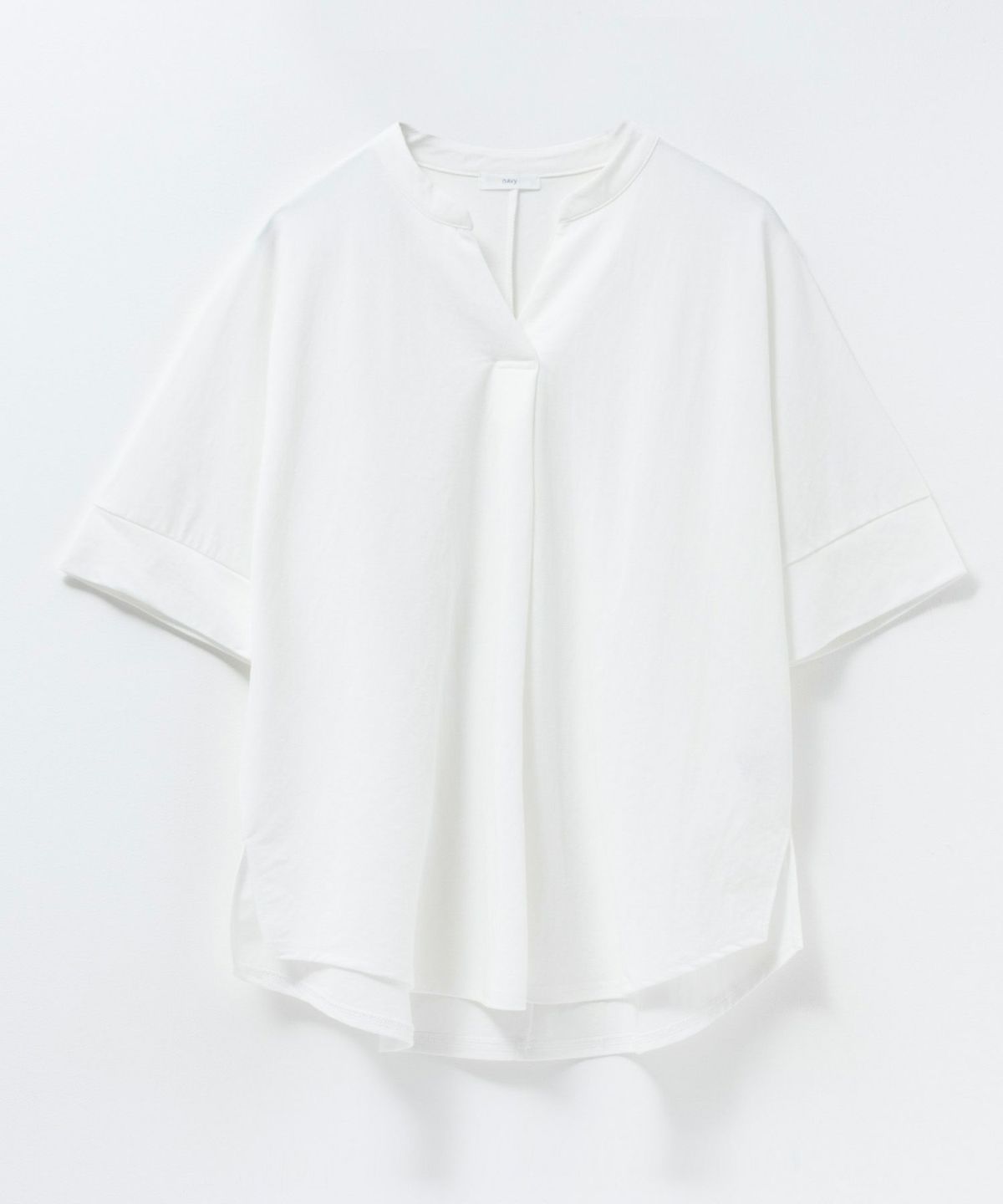 nAvy SARARI スキッパー5分袖ブラウス レディース