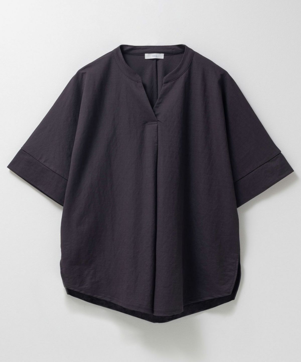 nAvy SARARI スキッパー5分袖ブラウス レディース