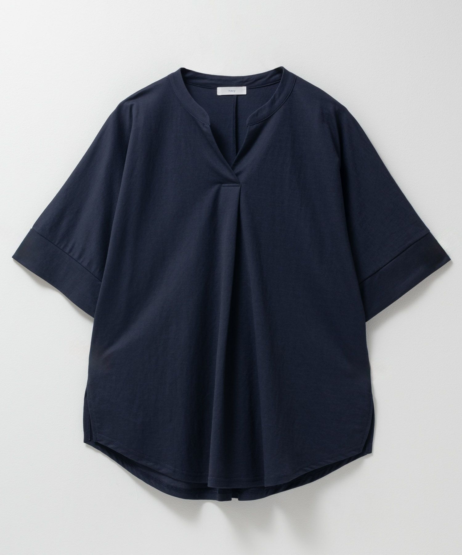 nAvy SARARI スキッパー5分袖ブラウス レディース