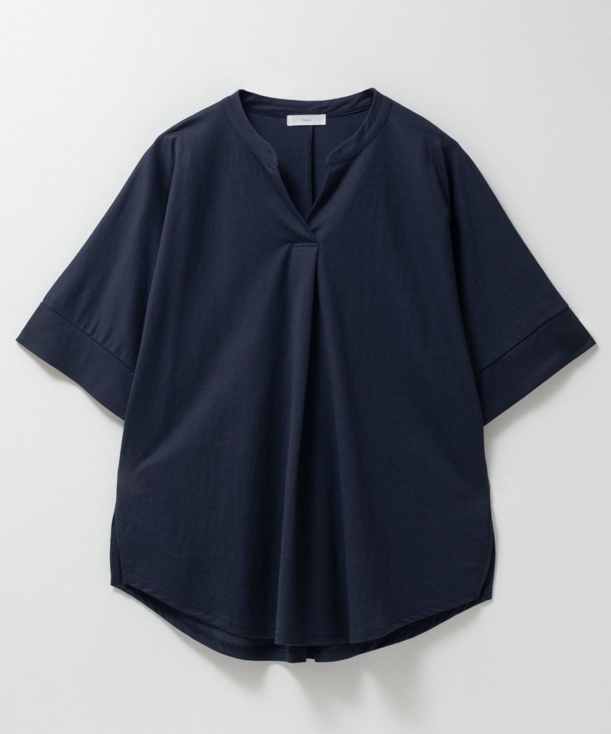 nAvy SARARI スキッパー5分袖ブラウス レディース