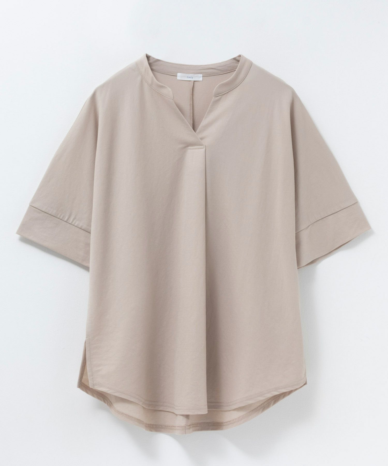 nAvy SARARI スキッパー5分袖ブラウス レディース