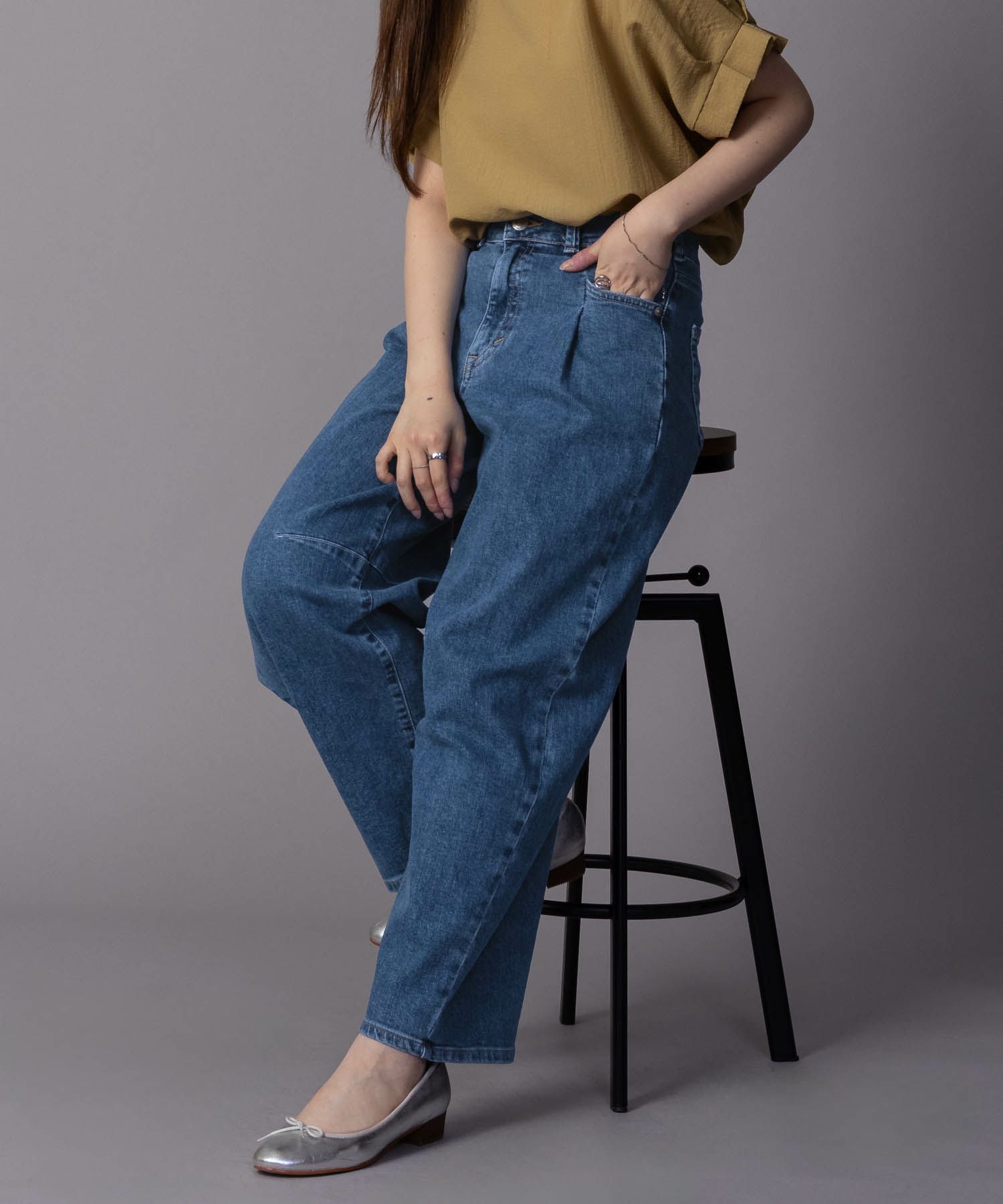 [期間限定価格]SOMETHING  HANAタックカーブデニムパンツ レディース商品サムネイル-3