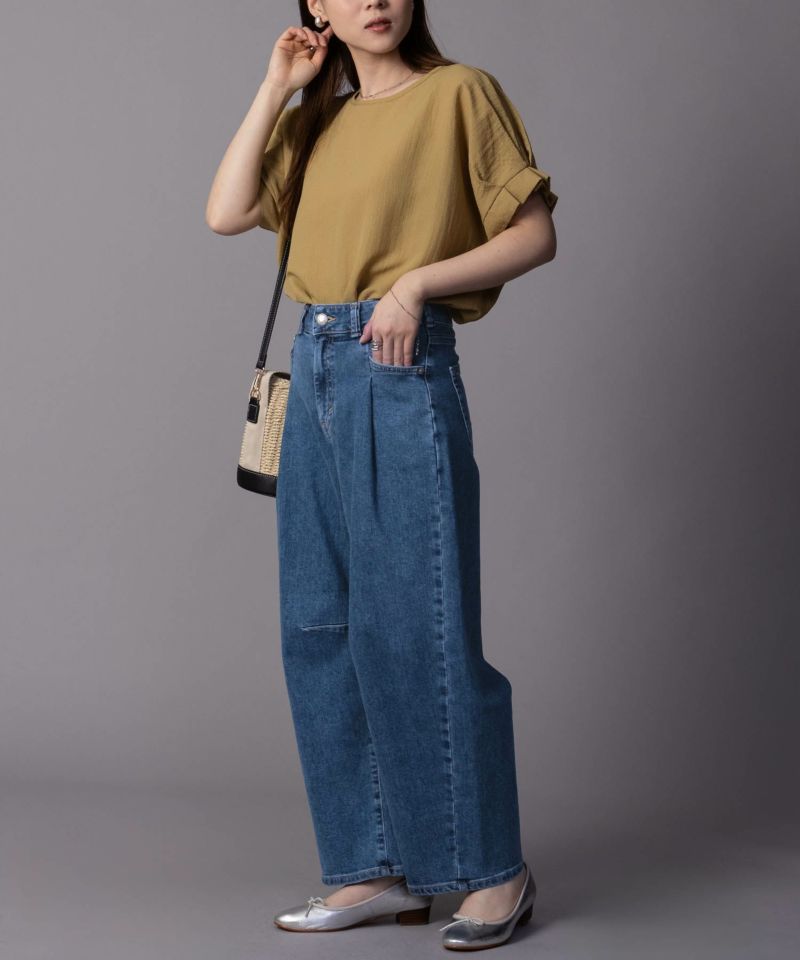 [期間限定価格]SOMETHING  HANAタックカーブデニムパンツ レディース商品画像-6