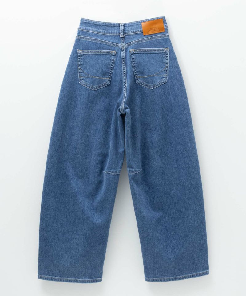SOMETHING HANAタックカーブデニムパンツ レディース