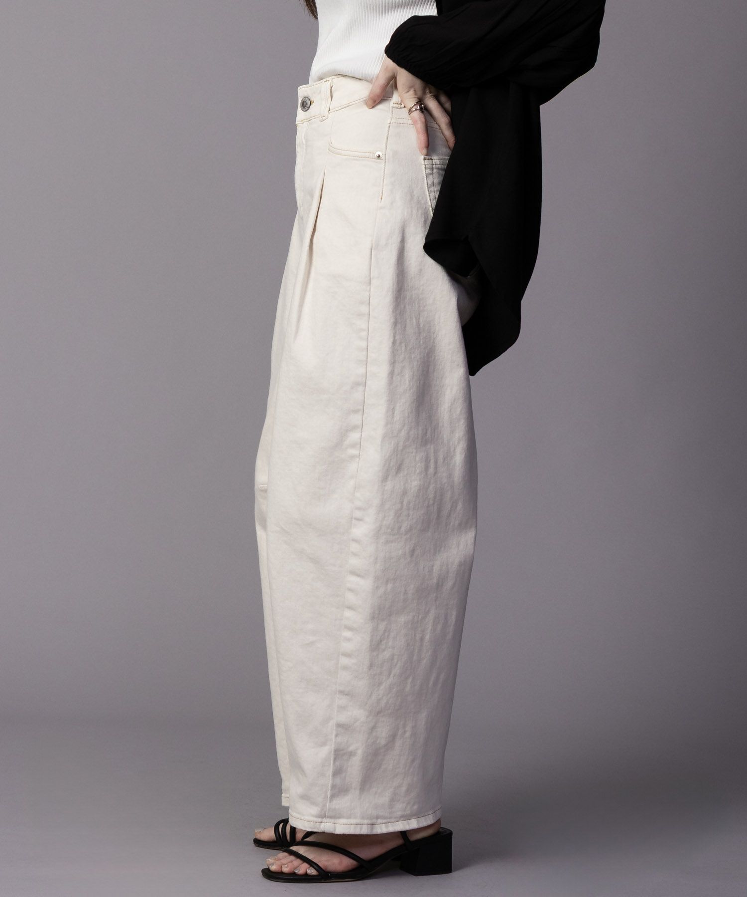 [期間限定価格]SOMETHING  HANAタックカーブデニムパンツ レディース商品サムネイル-5