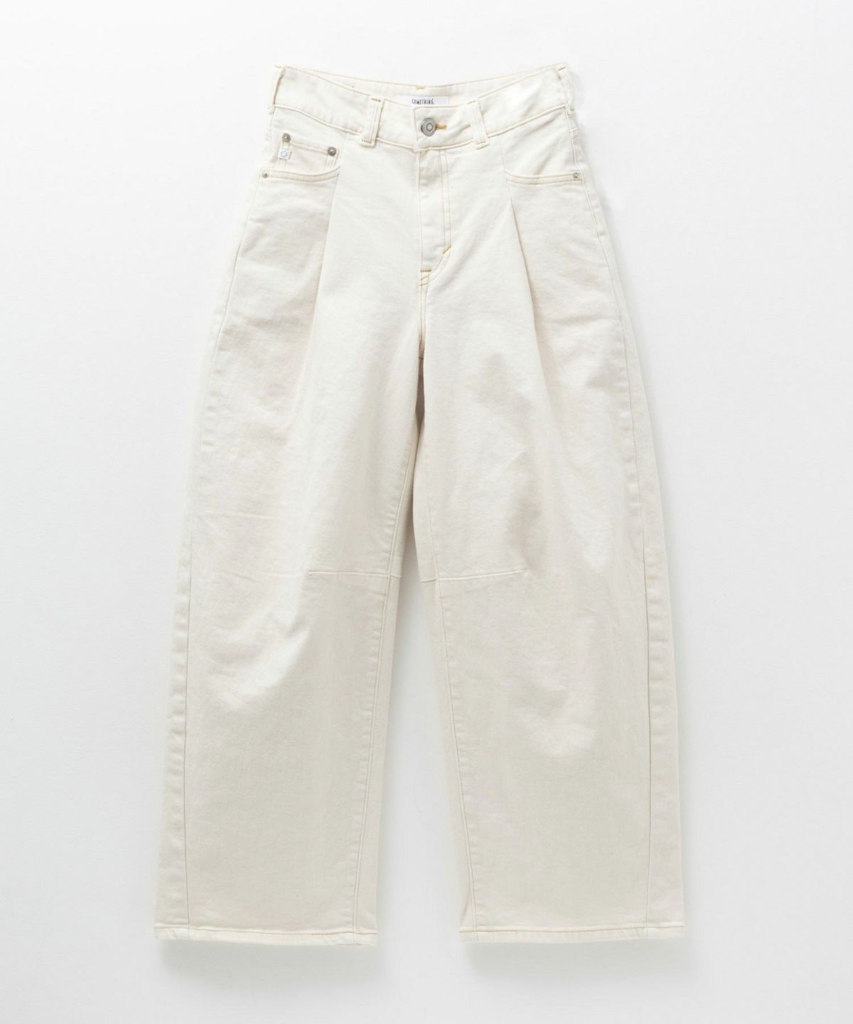 SOMETHING HANAタックカーブデニムパンツ レディース