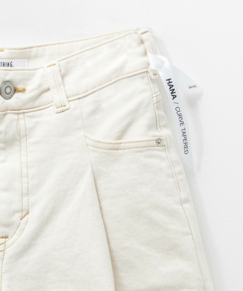 SOMETHING HANAタックカーブデニムパンツ レディース