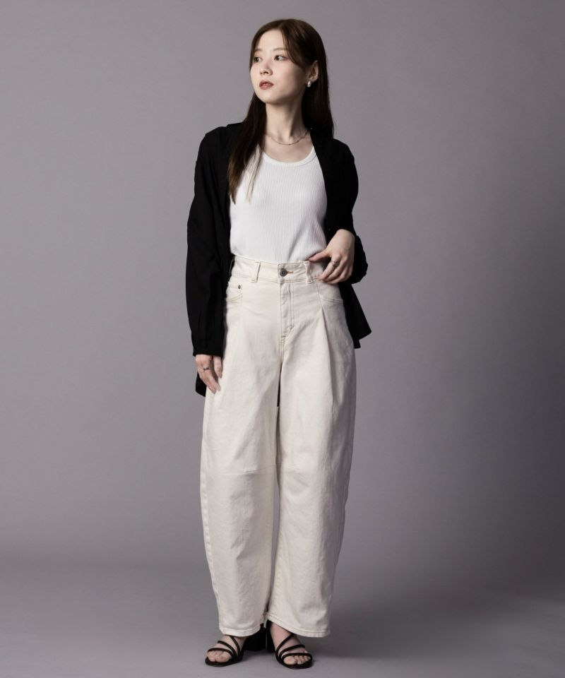 [期間限定価格]SOMETHING  HANAタックカーブデニムパンツ レディース商品画像-21