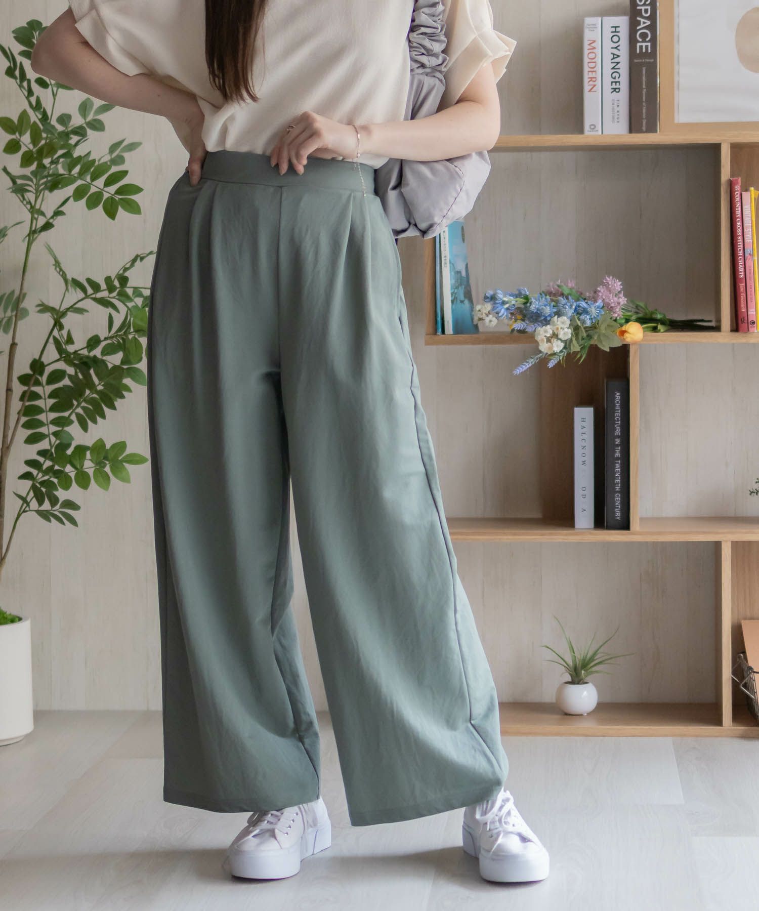 nAvy SARARI ワイドパンツ レディース