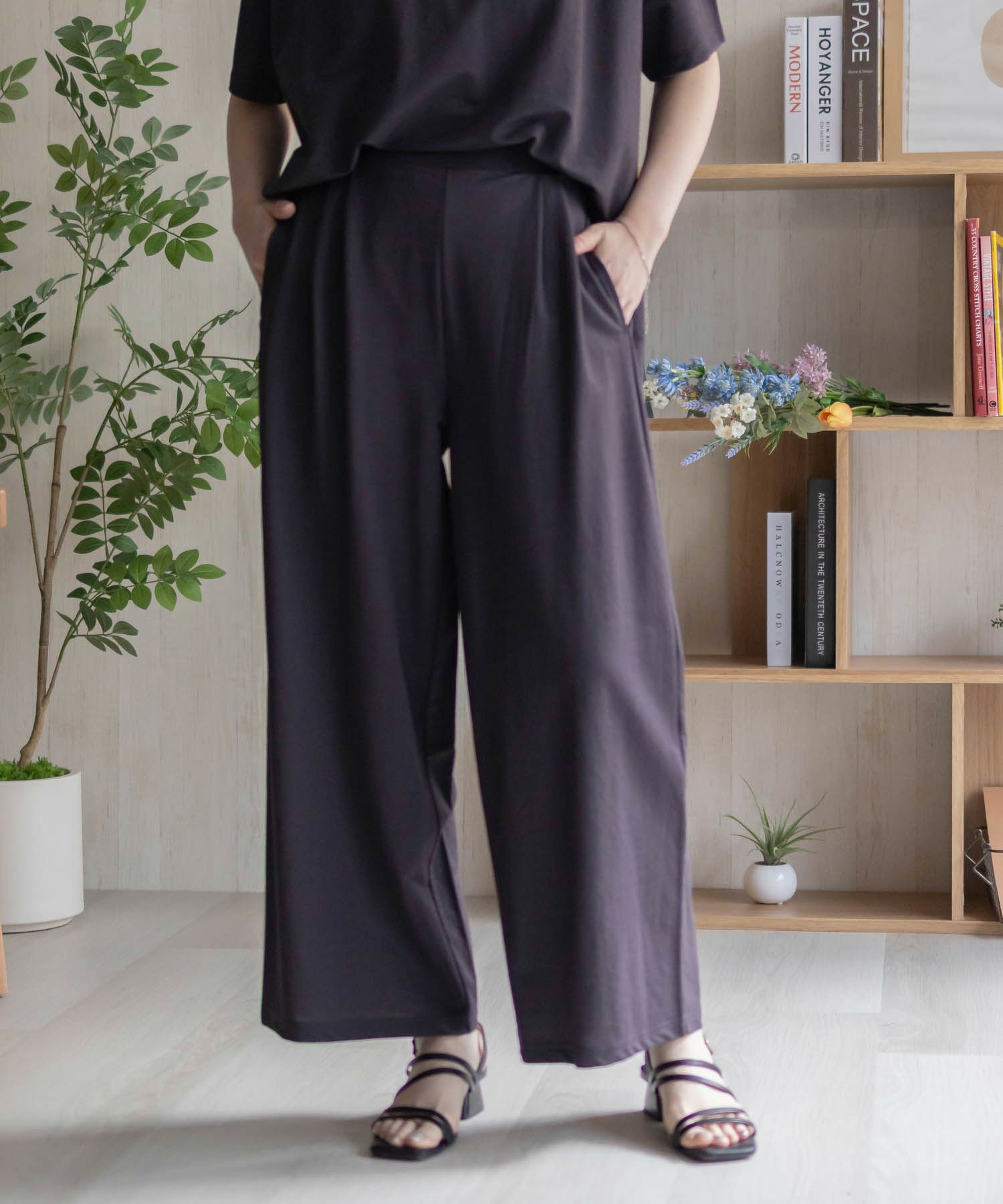 nAvy SARARI ワイドパンツ レディース