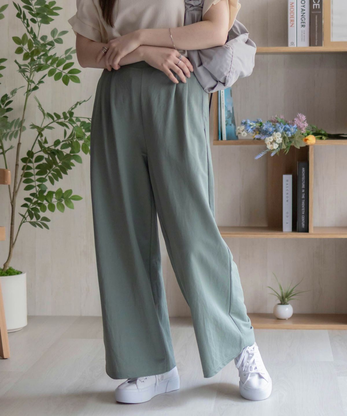 nAvy SARARI ワイドパンツ レディース