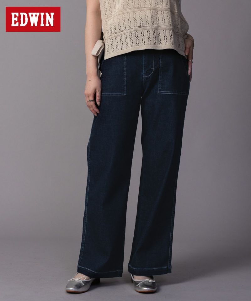 EDWIN  ジャージーズ COOL イージーベイカーワイドデニムパンツ レディース商品画像-1