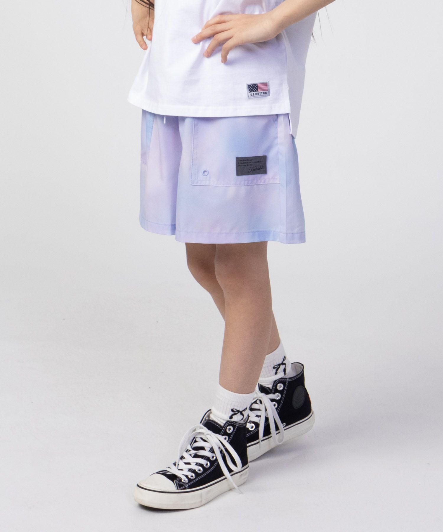 NAVY SARARI タイダイキュロット 水陸両用ウェア キッズ