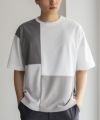 URBAN COLLECTION  カットジョーゼット 布帛パネル切替テーパードTシャツ メンズ メール便 対応商品商品サムネイル-6