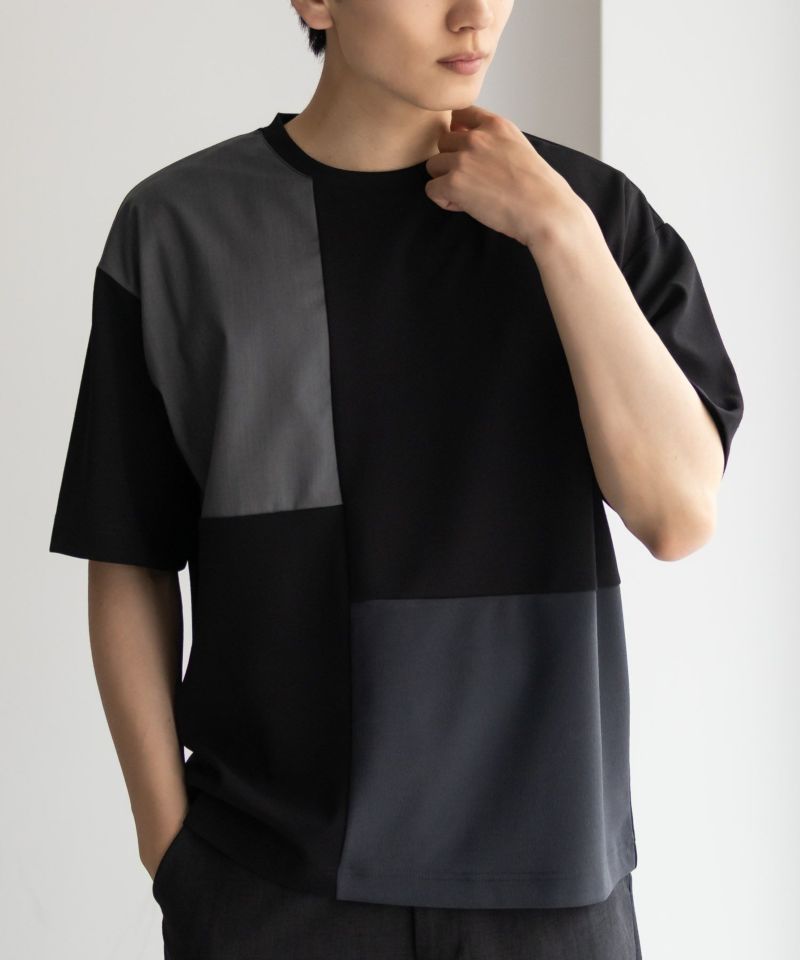 URBAN COLLECTION カットジョーゼット 布帛パネル切替テーパード