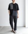 URBAN COLLECTION  カットジョーゼット 布帛パネル切替テーパードTシャツ メンズ メール便 対応商品商品サムネイル-14