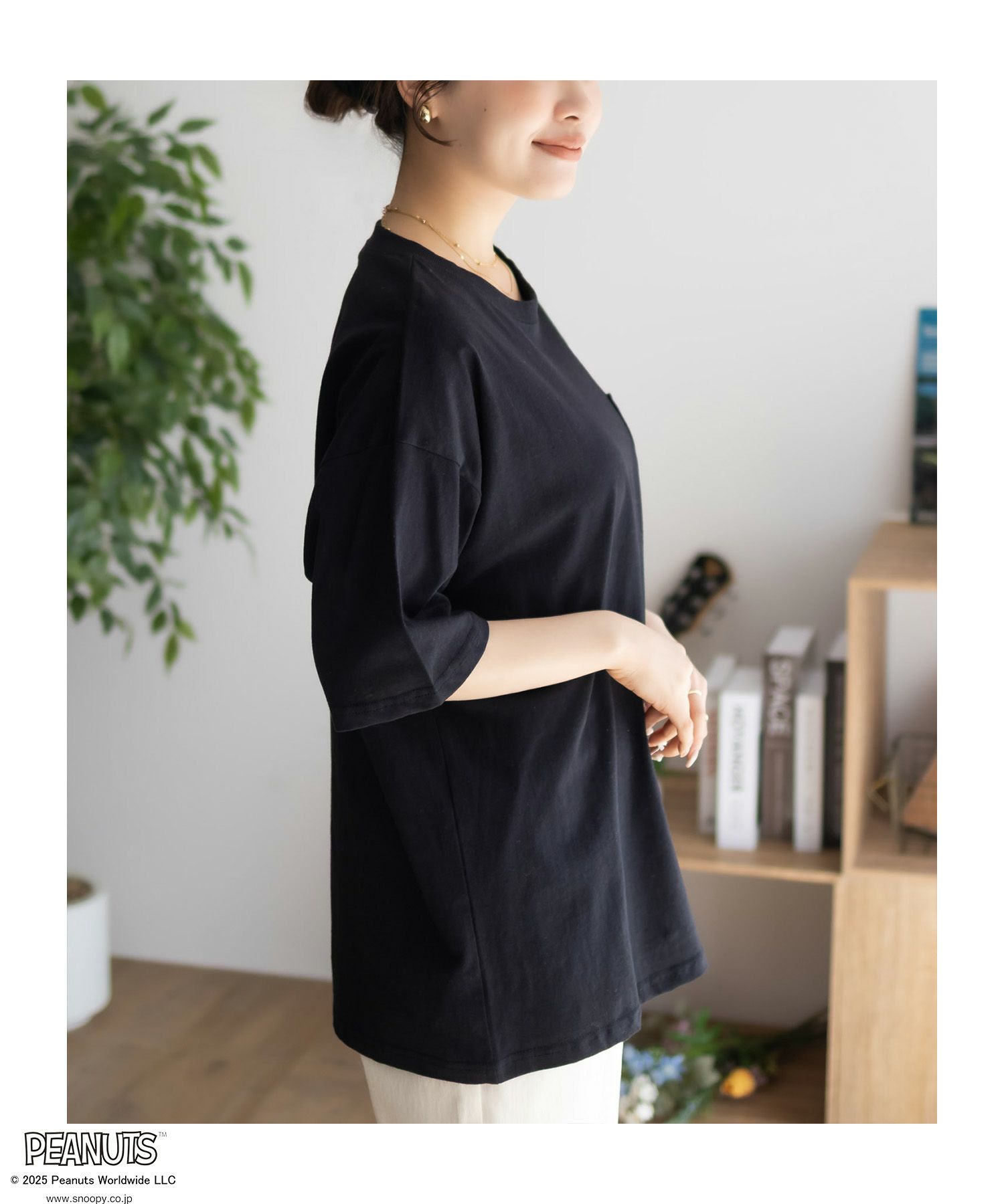PEANUTS SNOOPY ポケットTシャツ レディース メール便 対応商品商品サムネイル-7