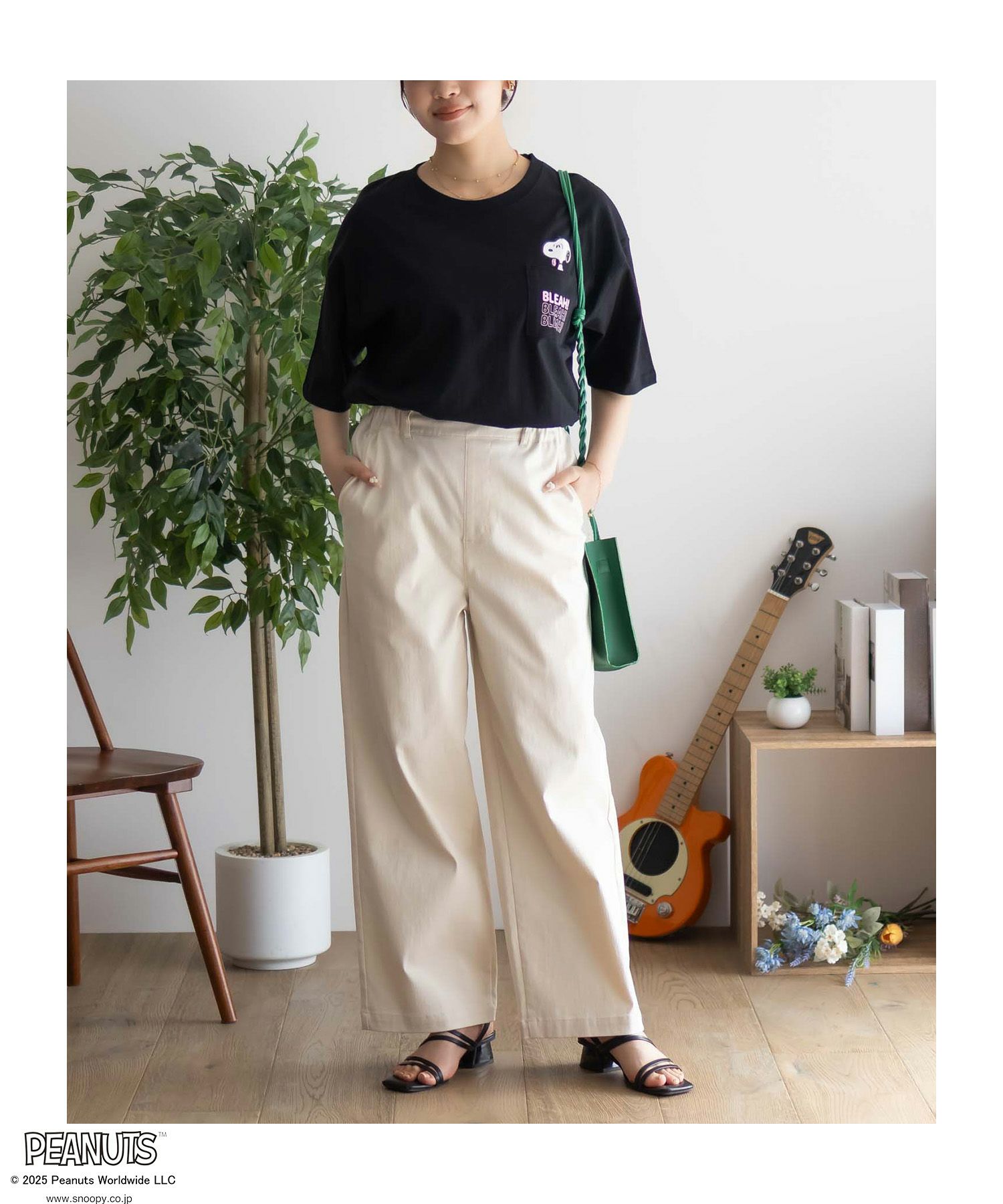 PEANUTS SNOOPY ポケットTシャツ レディース メール便 対応商品商品サムネイル-9