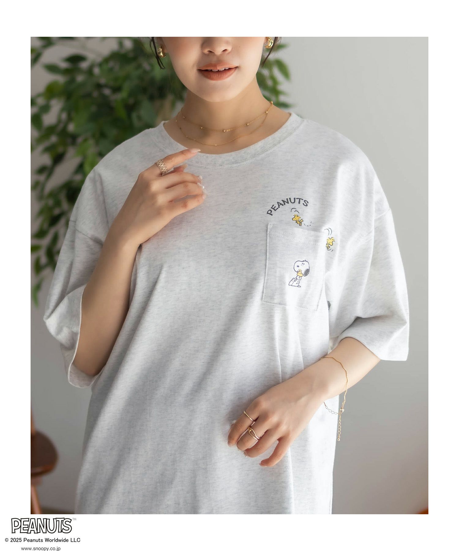 PEANUTS SNOOPY ポケットTシャツ レディース メール便 対応商品商品サムネイル-10