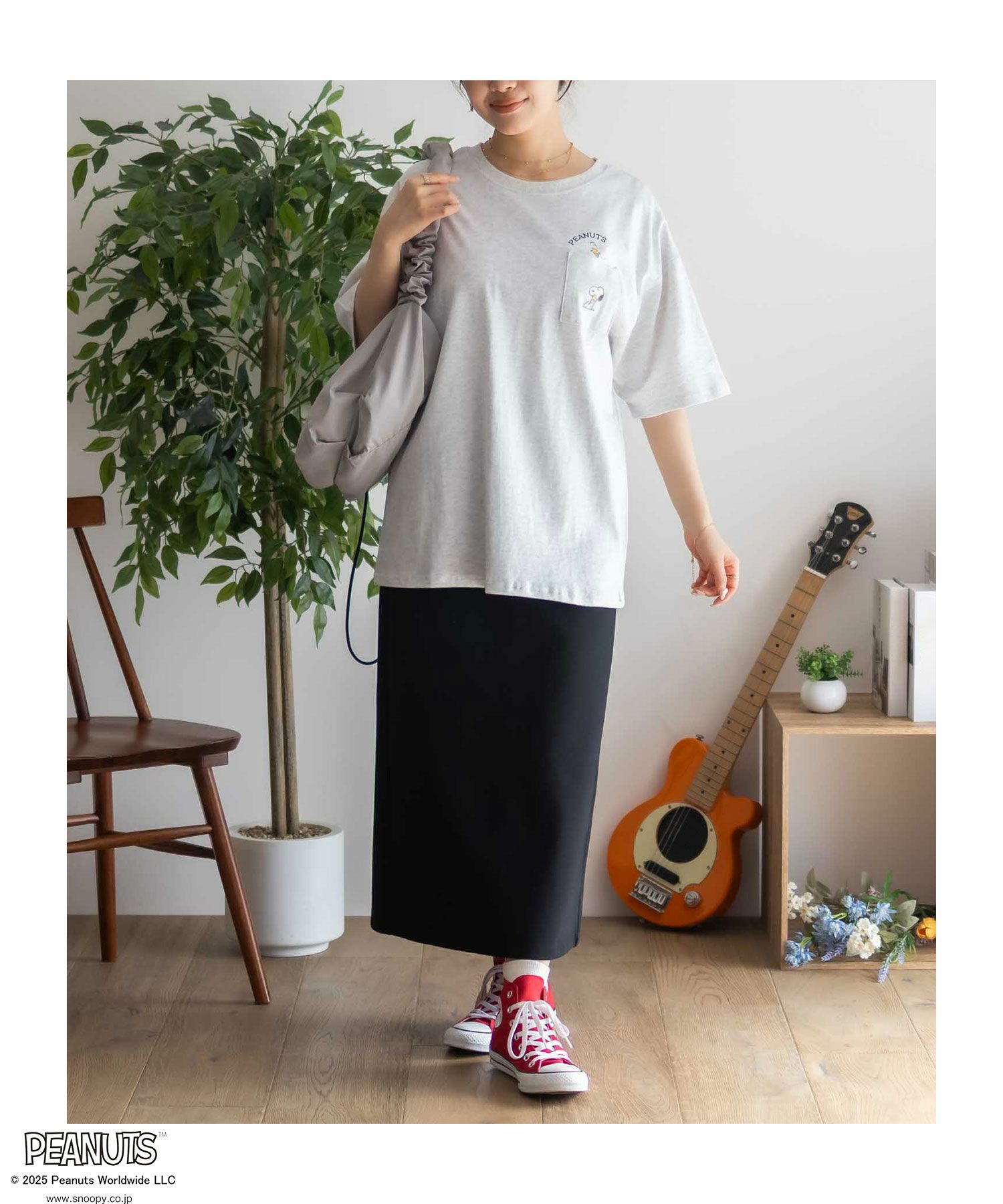PEANUTS SNOOPY ポケットTシャツ レディース メール便 対応商品商品サムネイル-14