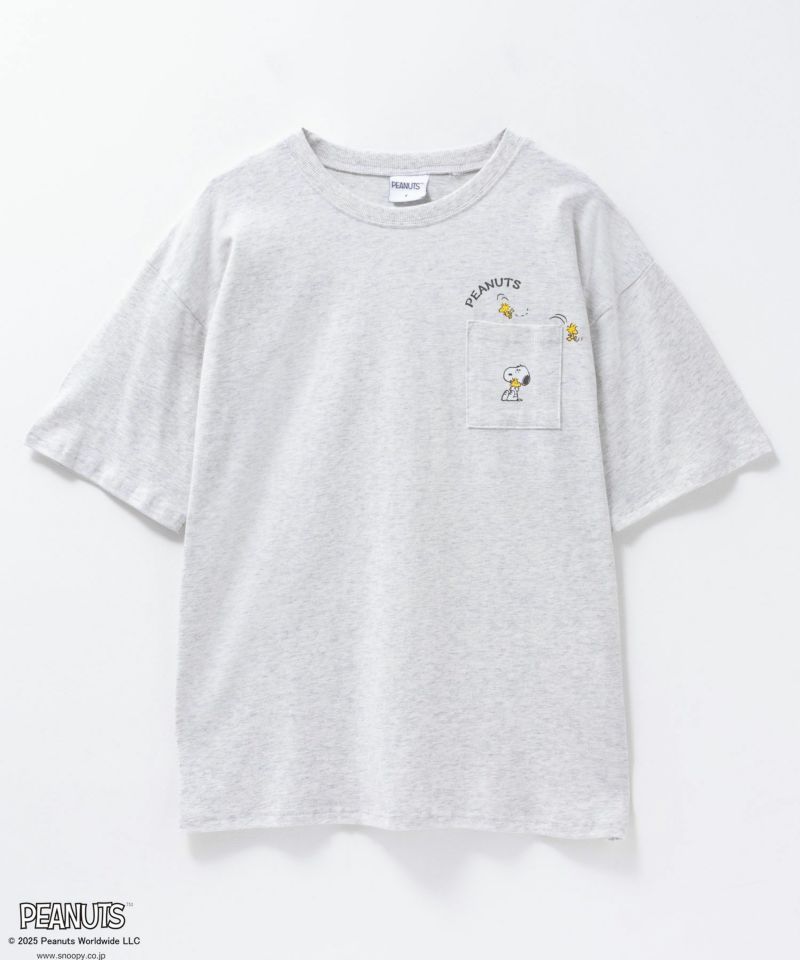 PEANUTS SNOOPY ポケットTシャツ レディース メール便 対応商品商品画像-17