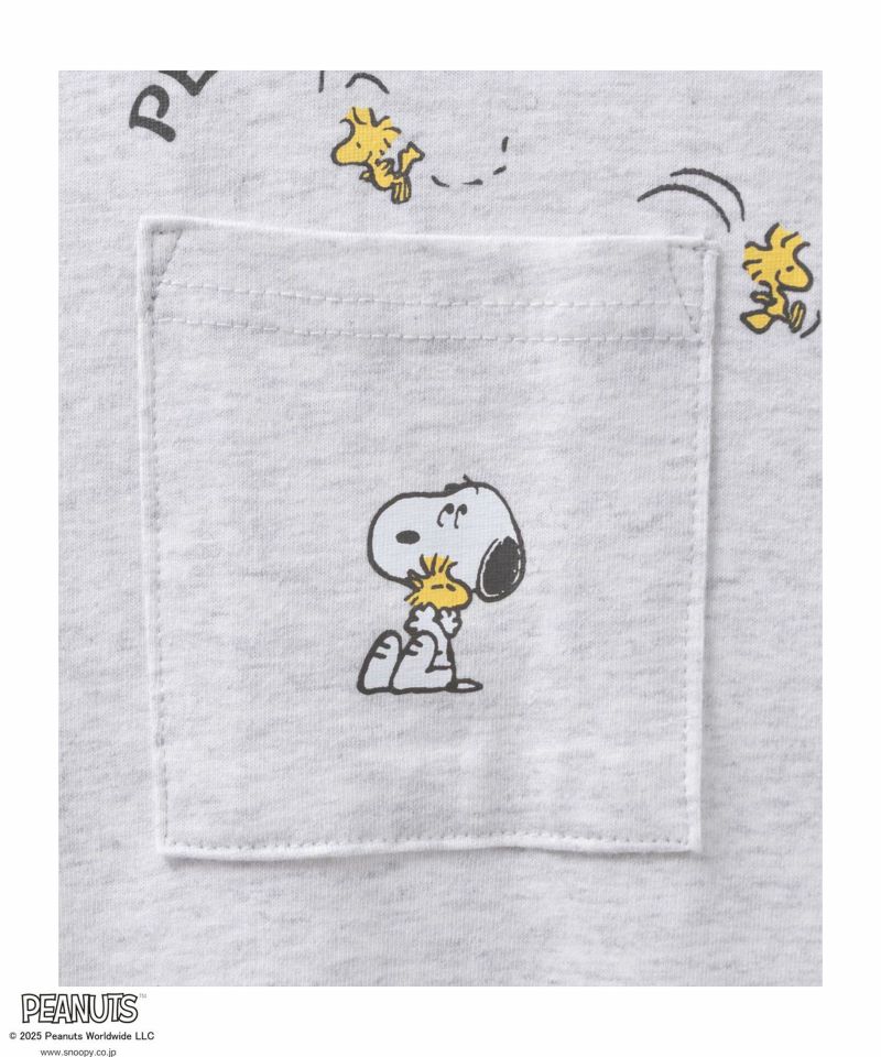 PEANUTS SNOOPY ポケットTシャツ レディース