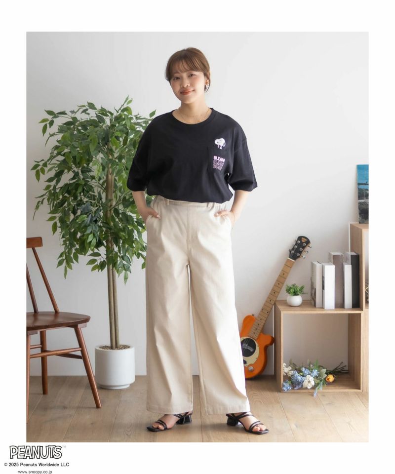 PEANUTS SNOOPY ポケットTシャツ レディース メール便 対応商品商品画像-23