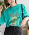 DISCUS  プリントビッグTシャツ バーガー レディース メール便 対応商品商品サムネイル-3