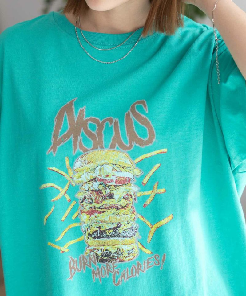 DISCUS プリントビッグTシャツ バーガー レディース メール便 対応商品商品画像-5