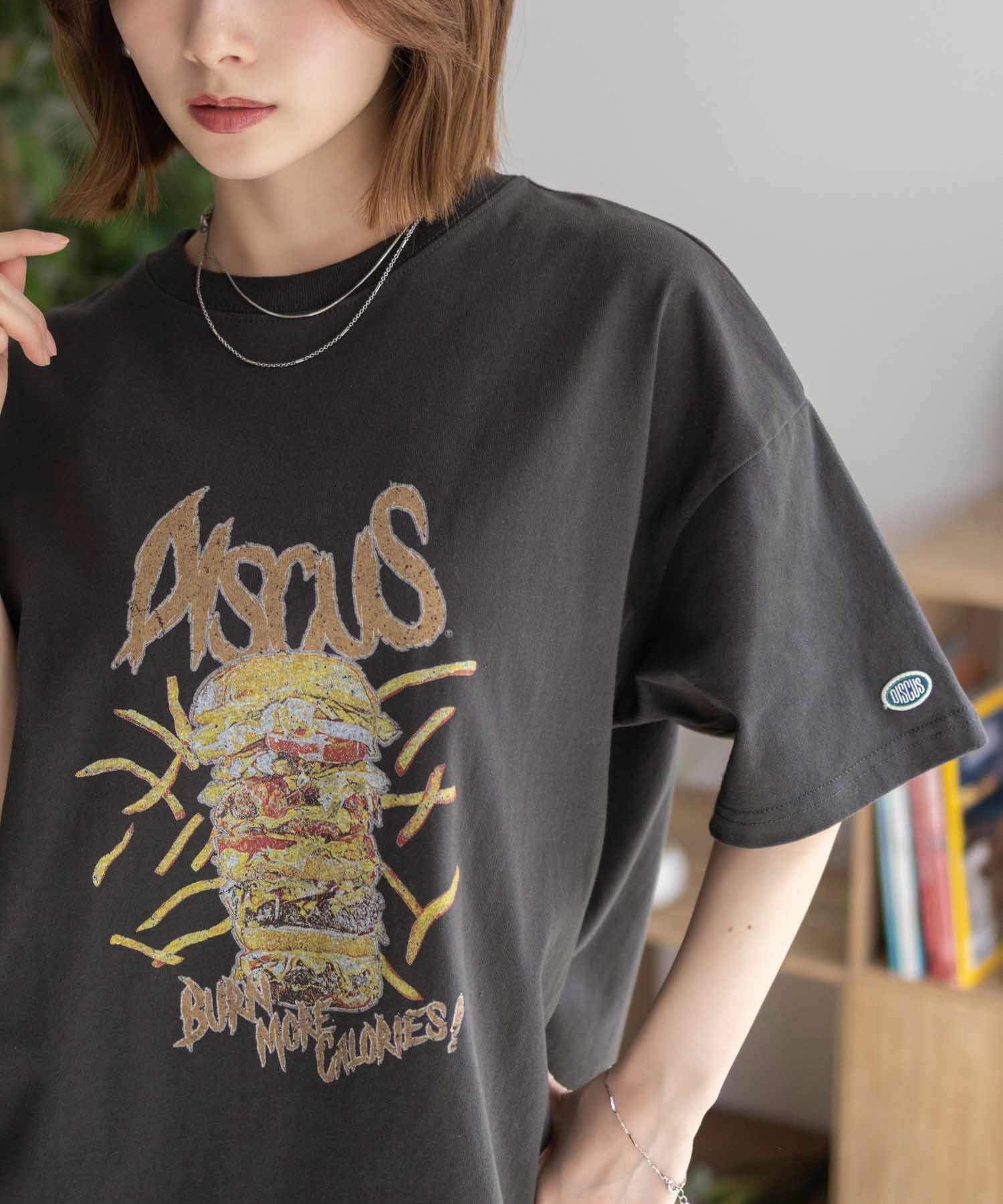 DISCUS  プリントビッグTシャツ バーガー レディース メール便 対応商品商品サムネイル-11