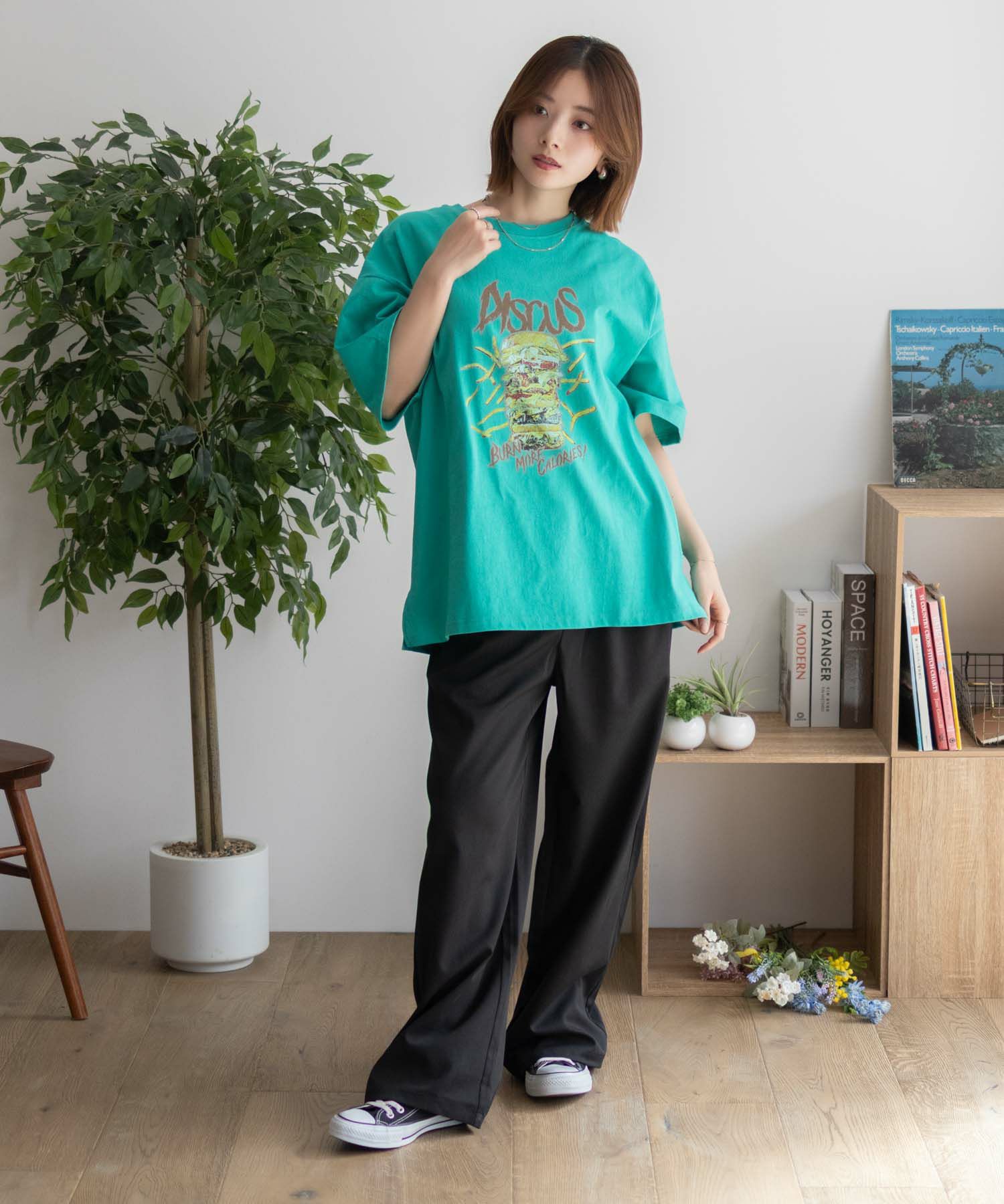 DISCUS  プリントビッグTシャツ バーガー レディース メール便 対応商品商品サムネイル-22