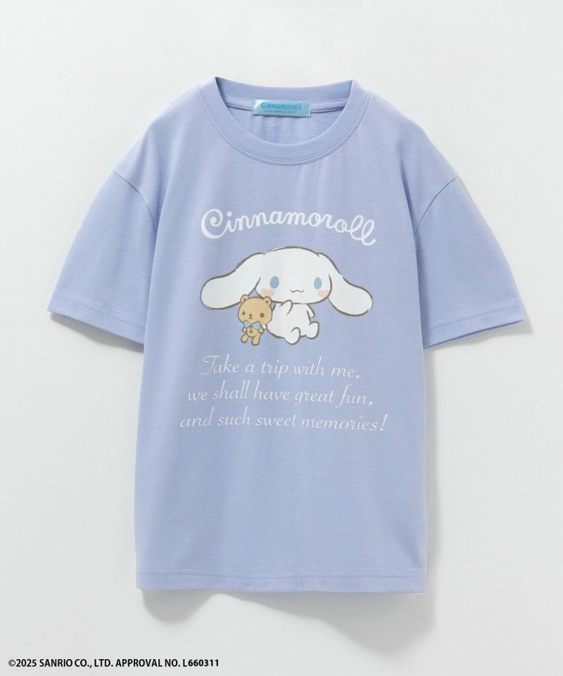 サンリオキャラクターズ シナモロール プリントTシャツ キッズ メール便 対応商品商品画像-1