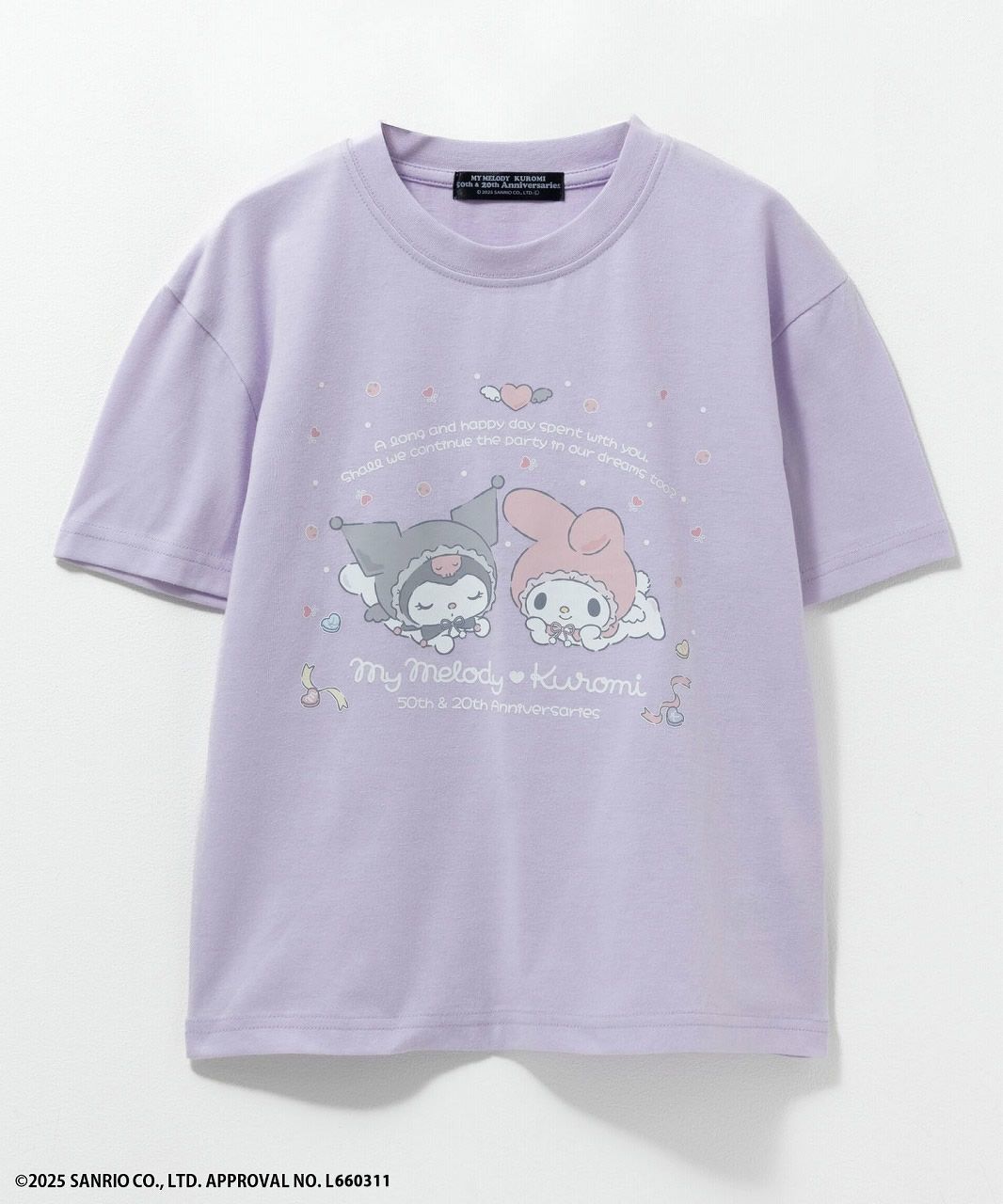 サンリオキャラクターズ クロミ マイメロディ 周年Tシャツ キッズ メール便 対応商品商品サムネイル-3