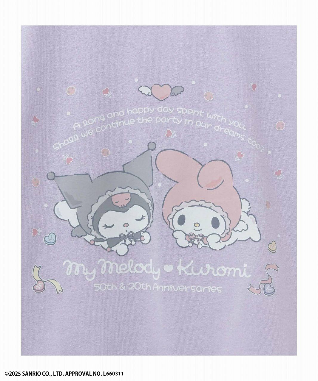 サンリオキャラクターズ クロミ マイメロディ 周年Tシャツ キッズ メール便 対応商品商品サムネイル-6