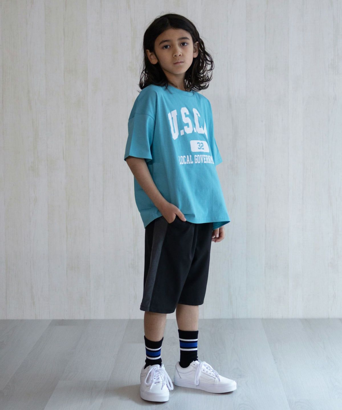 NAVY SARARI ギアショートパンツ キッズ