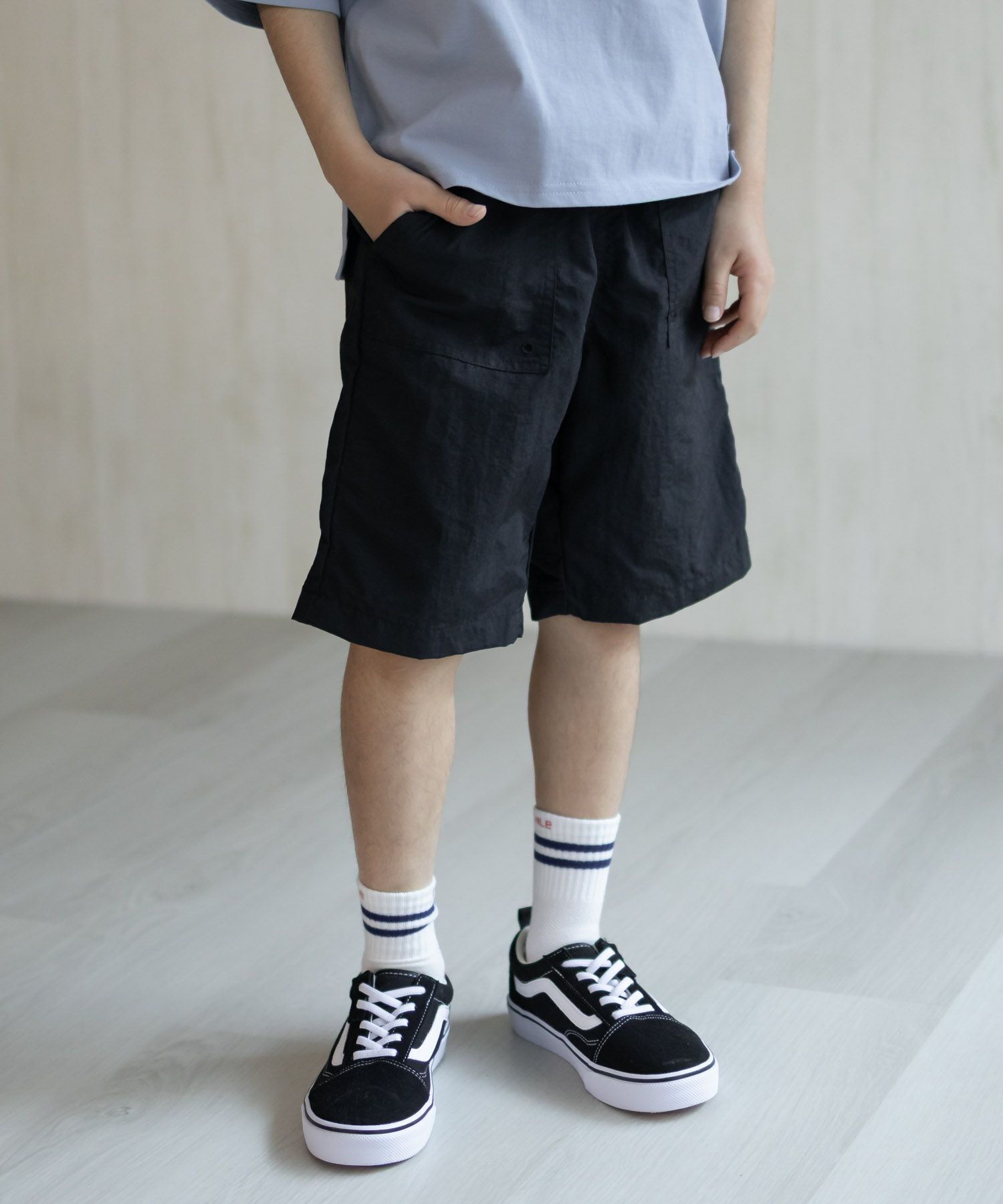 NAVY  水陸両用ナイロンショートパンツ キッズ商品サムネイル-1