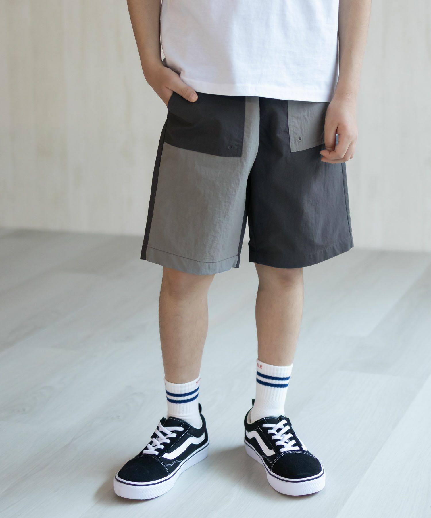 NAVY  水陸両用ナイロンショートパンツ キッズ商品サムネイル-11