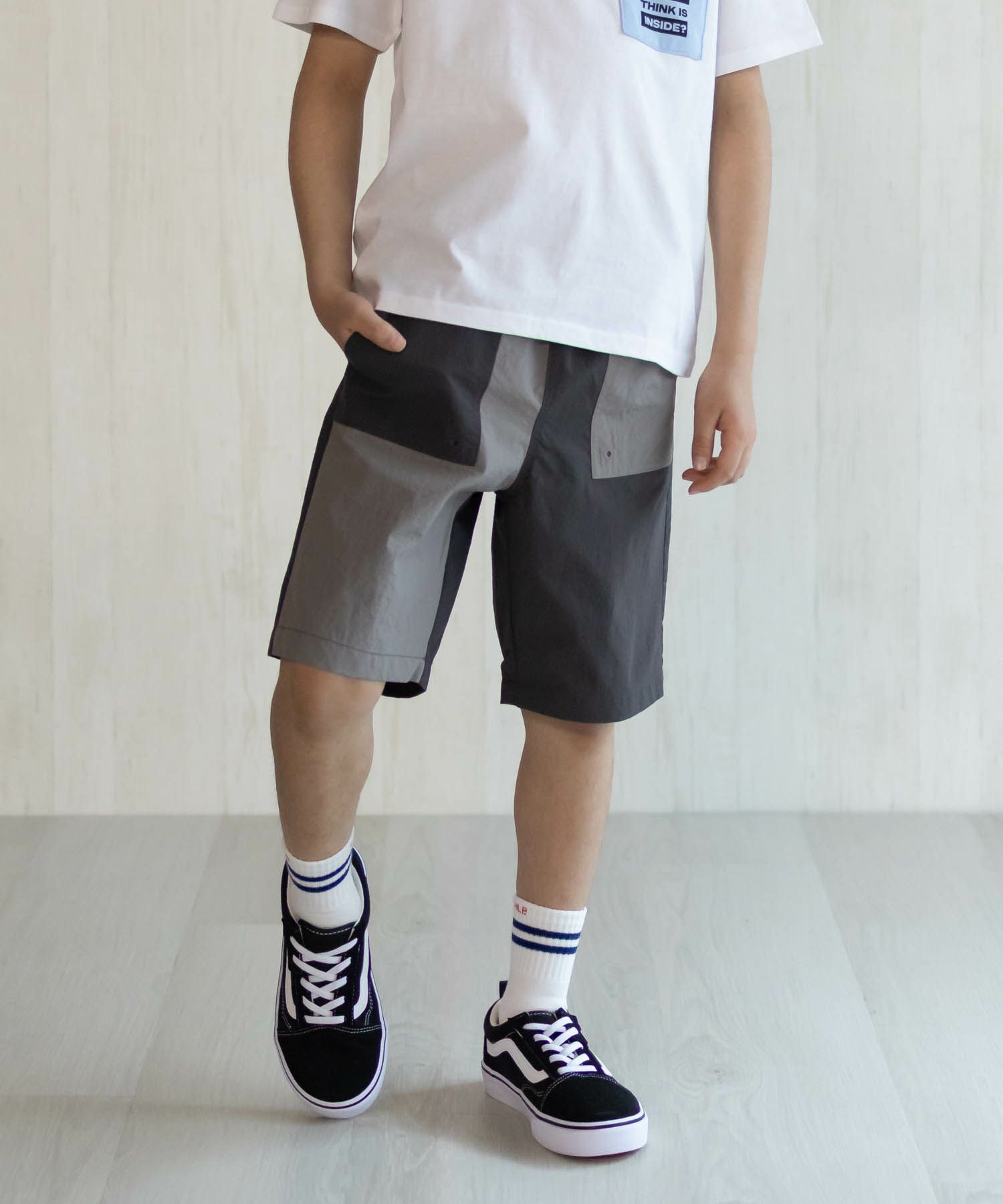 NAVY  水陸両用ナイロンショートパンツ キッズ商品サムネイル-13