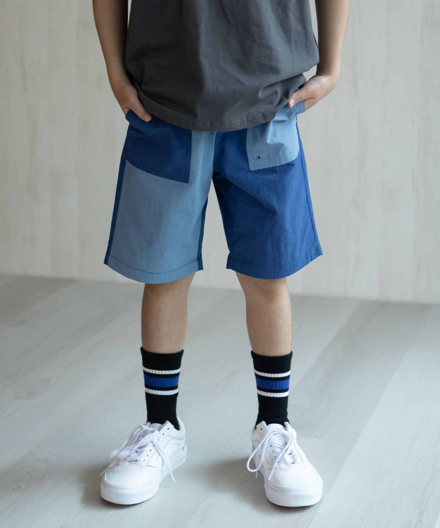 NAVY  水陸両用ナイロンショートパンツ キッズ商品サムネイル-17