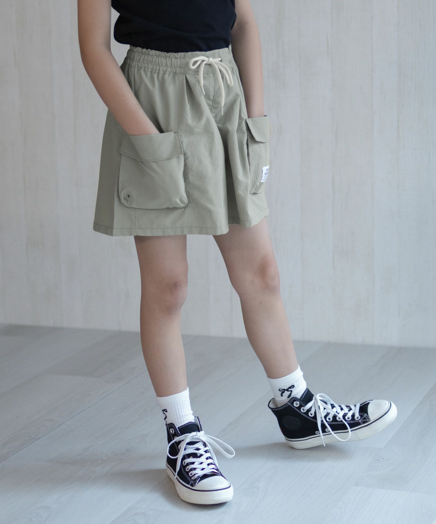 NAVY SARARI 水陸両用カーゴキュロット キッズ