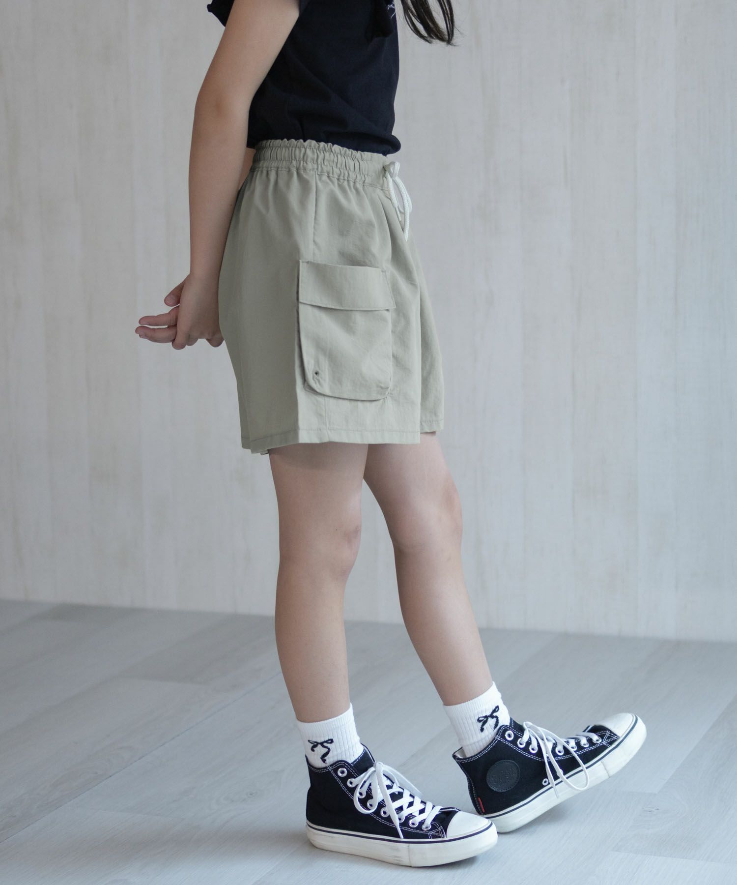 NAVY SARARI 水陸両用カーゴキュロット キッズ