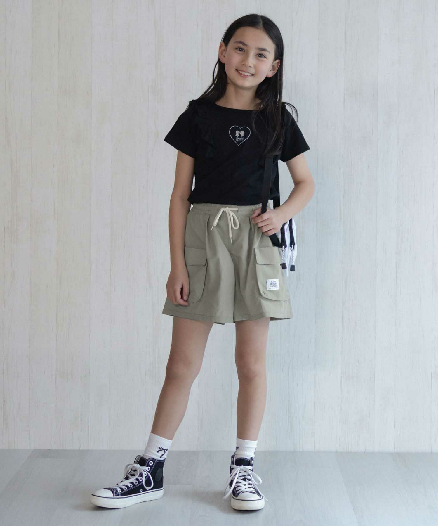 NAVY SARARI  水陸両用カーゴキュロット キッズ メール便 対応商品商品画像-9