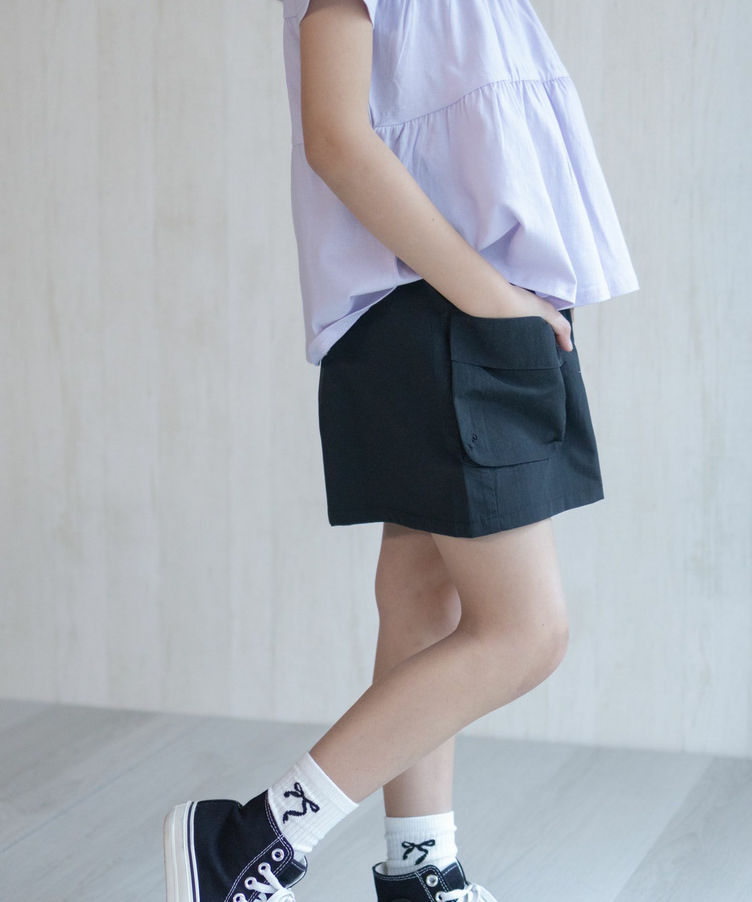 NAVY SARARI  水陸両用カーゴキュロット キッズ メール便 対応商品商品画像-11