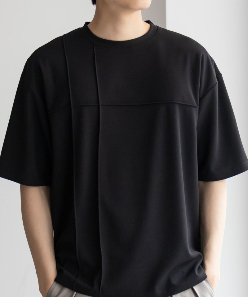 URBAN COLLECTION AIR Smoosy カットジョーゼットピンタックテーパードTシャツ メンズ メール便 対応商品商品画像-3