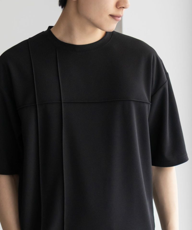 URBAN COLLECTION  AIR Smoosy カットジョーゼットピンタックテーパードTシャツ メンズ メール便 対応商品商品画像-5