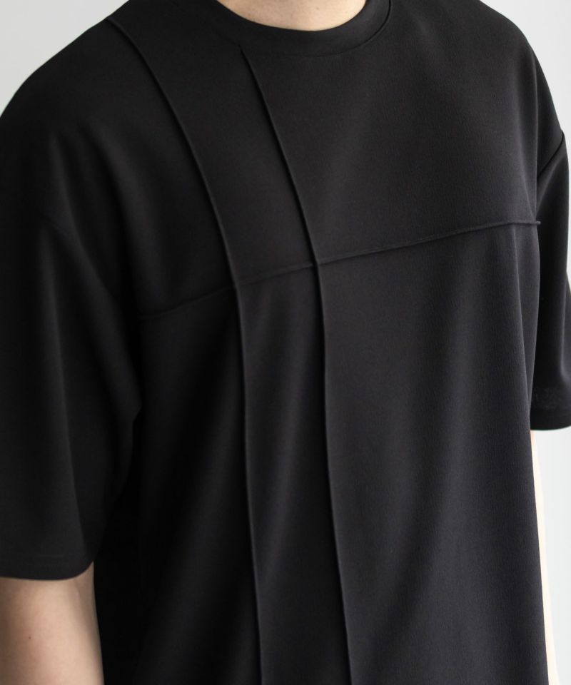 URBAN COLLECTION  AIR Smoosy カットジョーゼットピンタックテーパードTシャツ メンズ メール便 対応商品商品画像-6